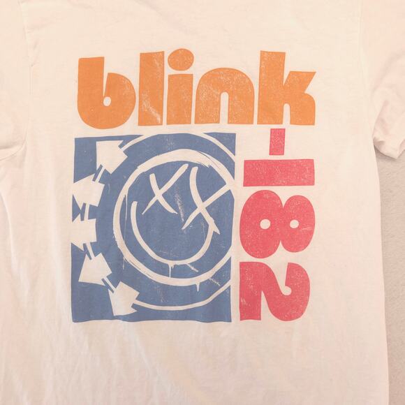Blink 182 Band Short Sleeve Casual Graphic T-Shirt Adult Mens Size L White - Picture 4 of 9